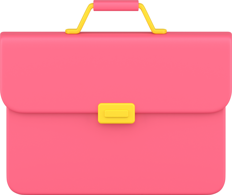 Pink Briefcase Illustration